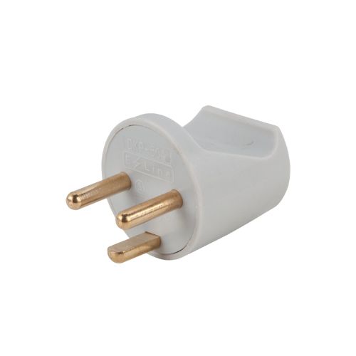 Runda utičnica s uzemljenjem - Siva